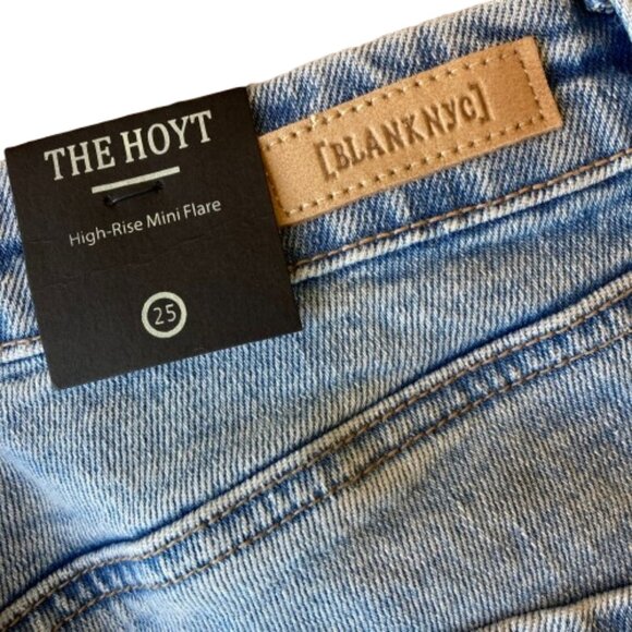 Blank NYC The Hoyt High Rise Mini Flare Jeans Women's 25 No Thanks NWT - Picture 11 of 11